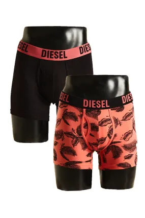 Davey Boxers Black/Bright Peach