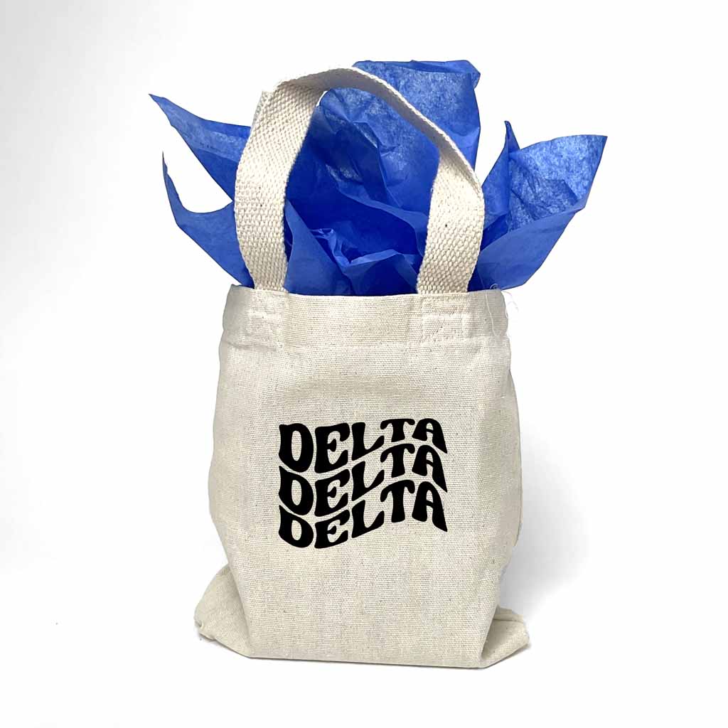 Delta Delta Delta Mod Sorority Name Mini Tote Gift Bag