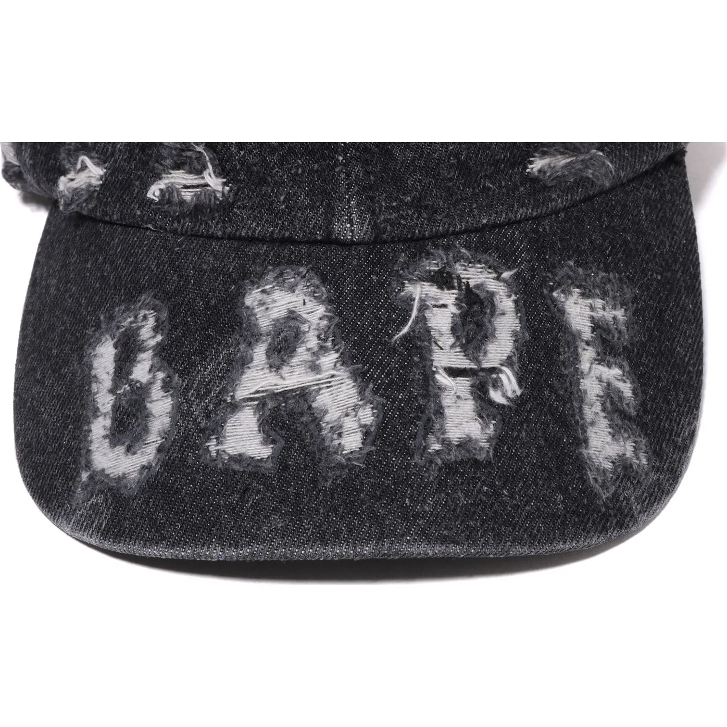 DENIM DISTRESSED LOGO CAP MENS