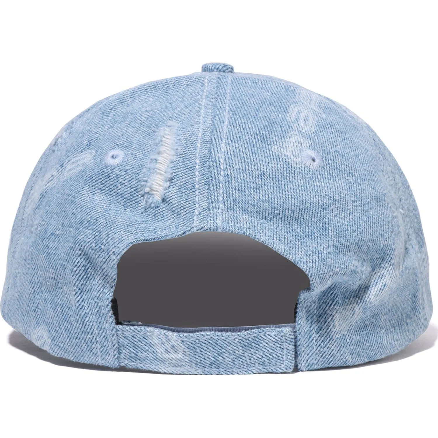 DENIM DISTRESSED LOGO CAP MENS