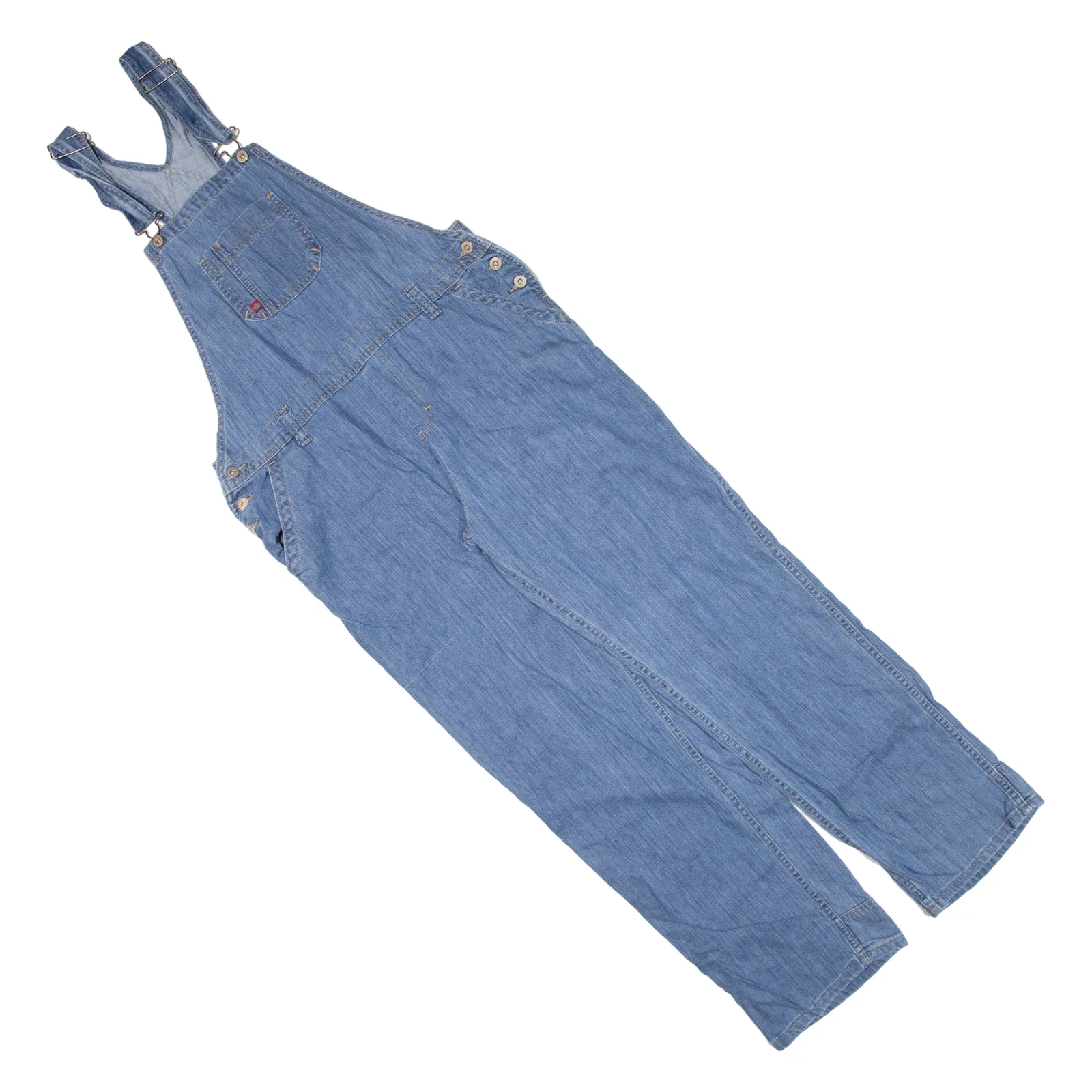 DICKIES Carpenter Workwear Womens Dungarees Blue Relaxed Denim M W36 L32