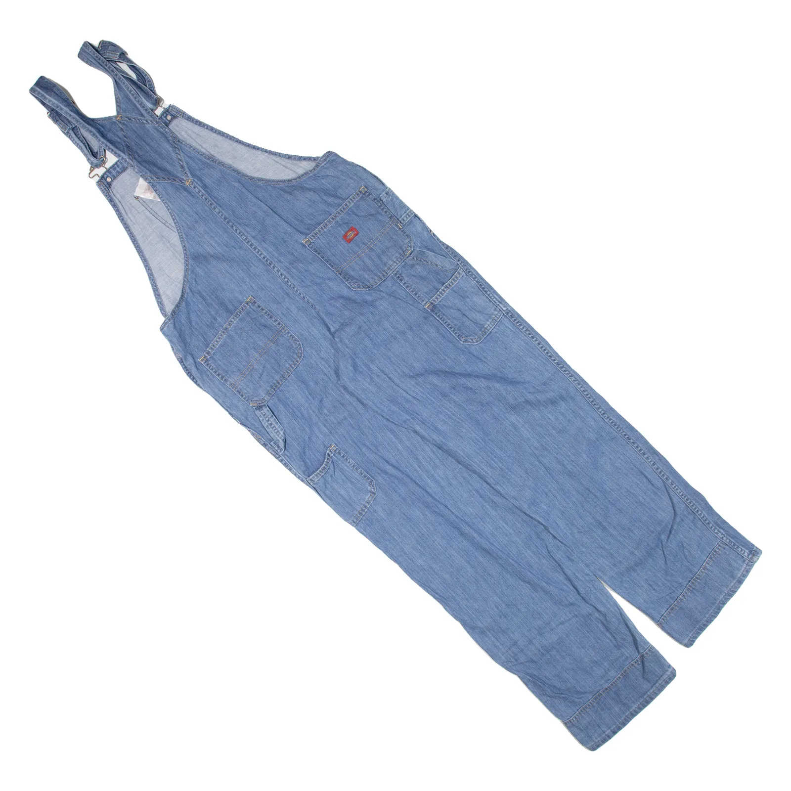 DICKIES Carpenter Workwear Womens Dungarees Blue Relaxed Denim M W36 L32