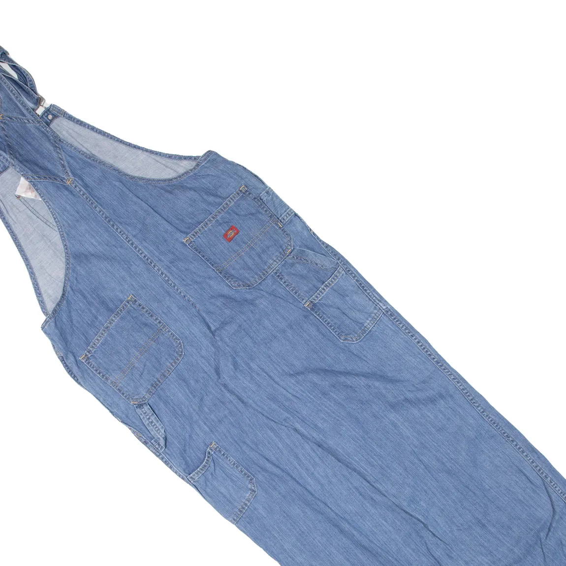 DICKIES Carpenter Workwear Womens Dungarees Blue Relaxed Denim M W36 L32