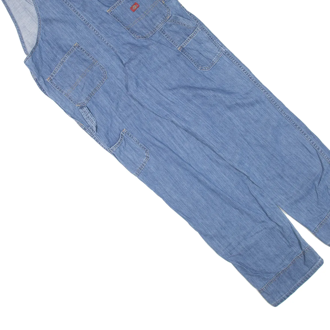 DICKIES Carpenter Workwear Womens Dungarees Blue Relaxed Denim M W36 L32