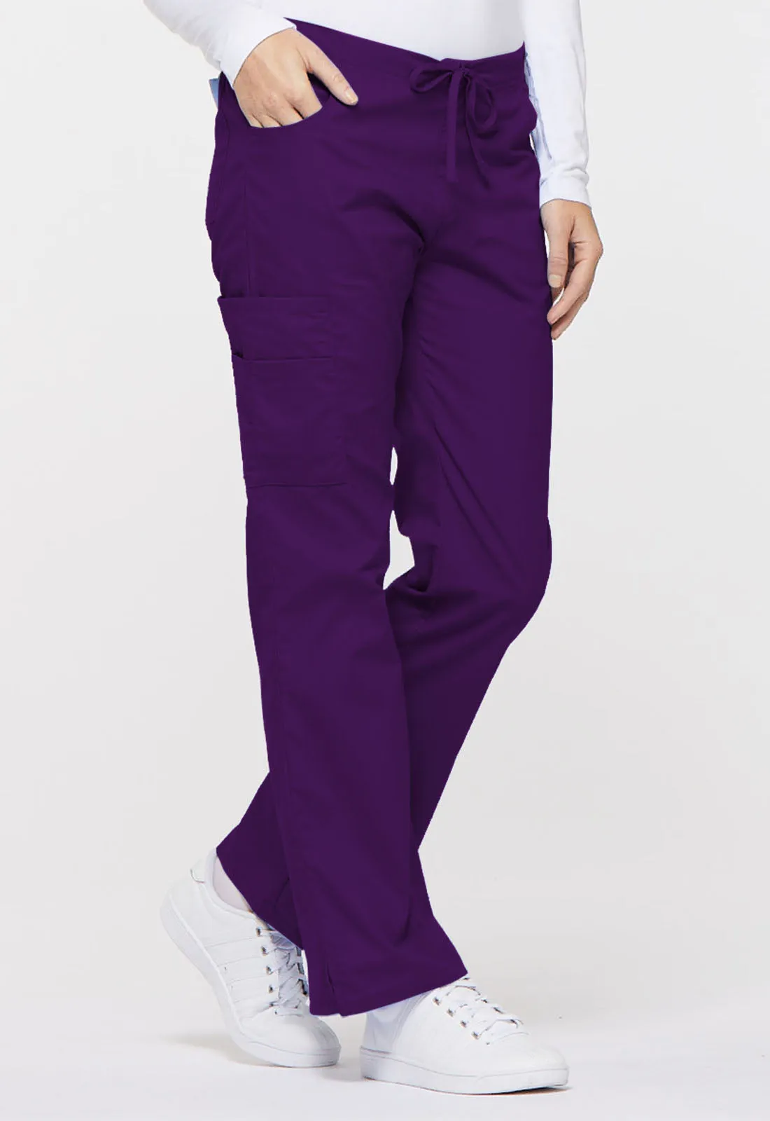 Dickies Mid Rise Drawstring Cargo Pant in Grape