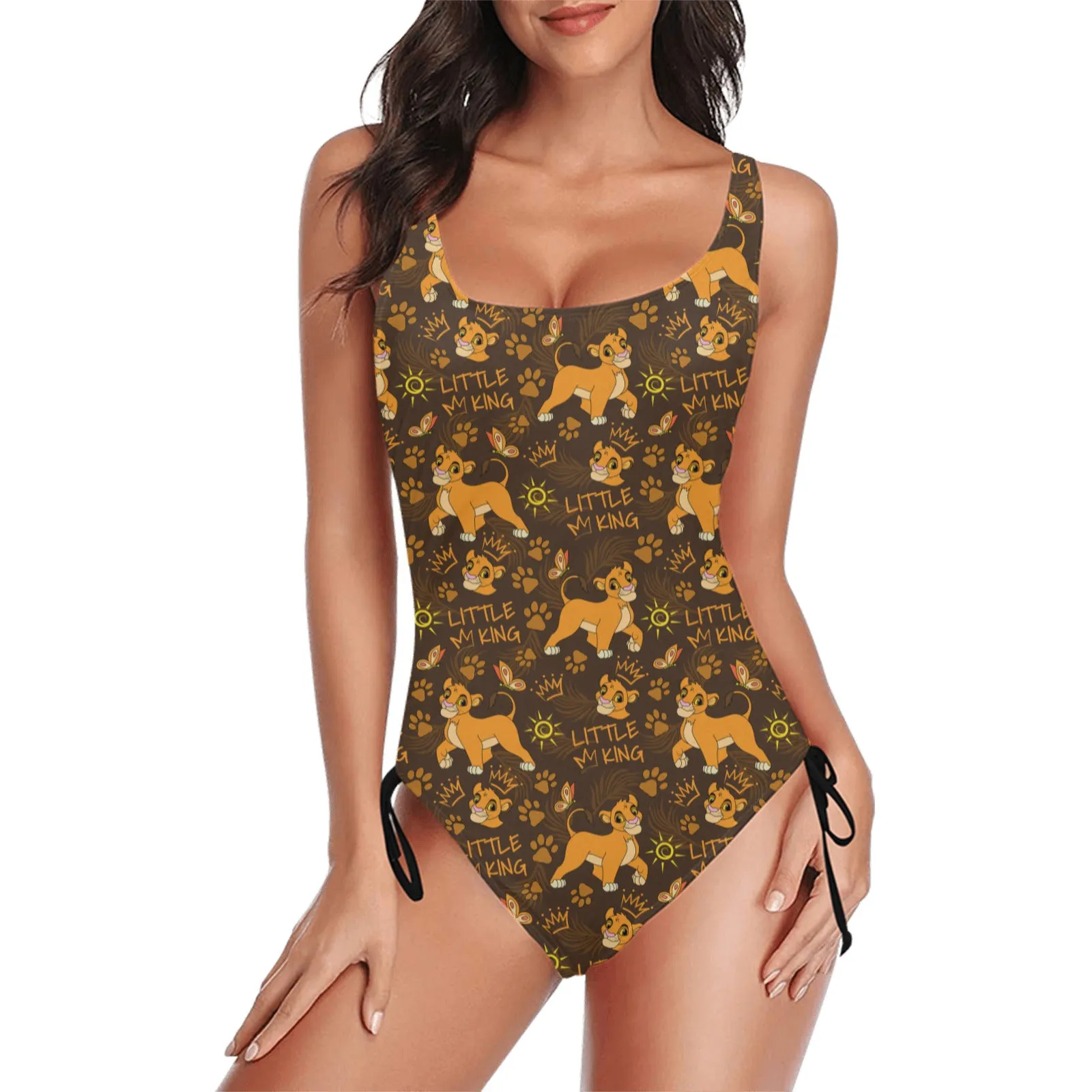 Disney Lion King Little King Drawstring Side Women's One-Piece Swimsuit