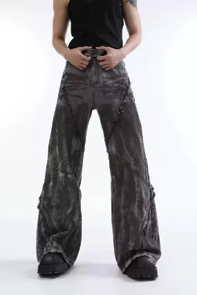 Distressed Fringe Pants