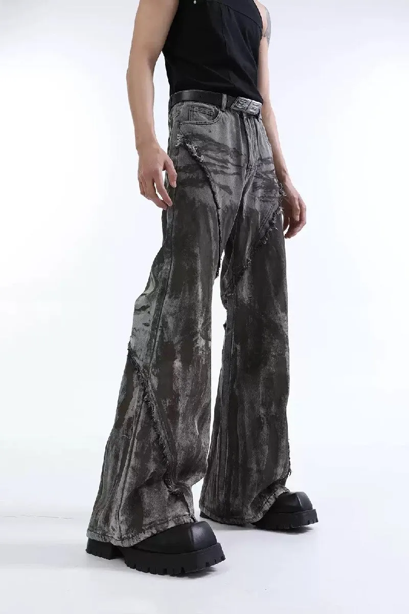 Distressed Fringe Pants