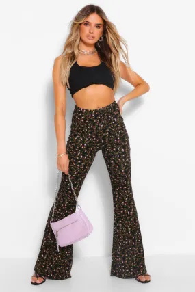 Ditsy Floral Jersey Flares