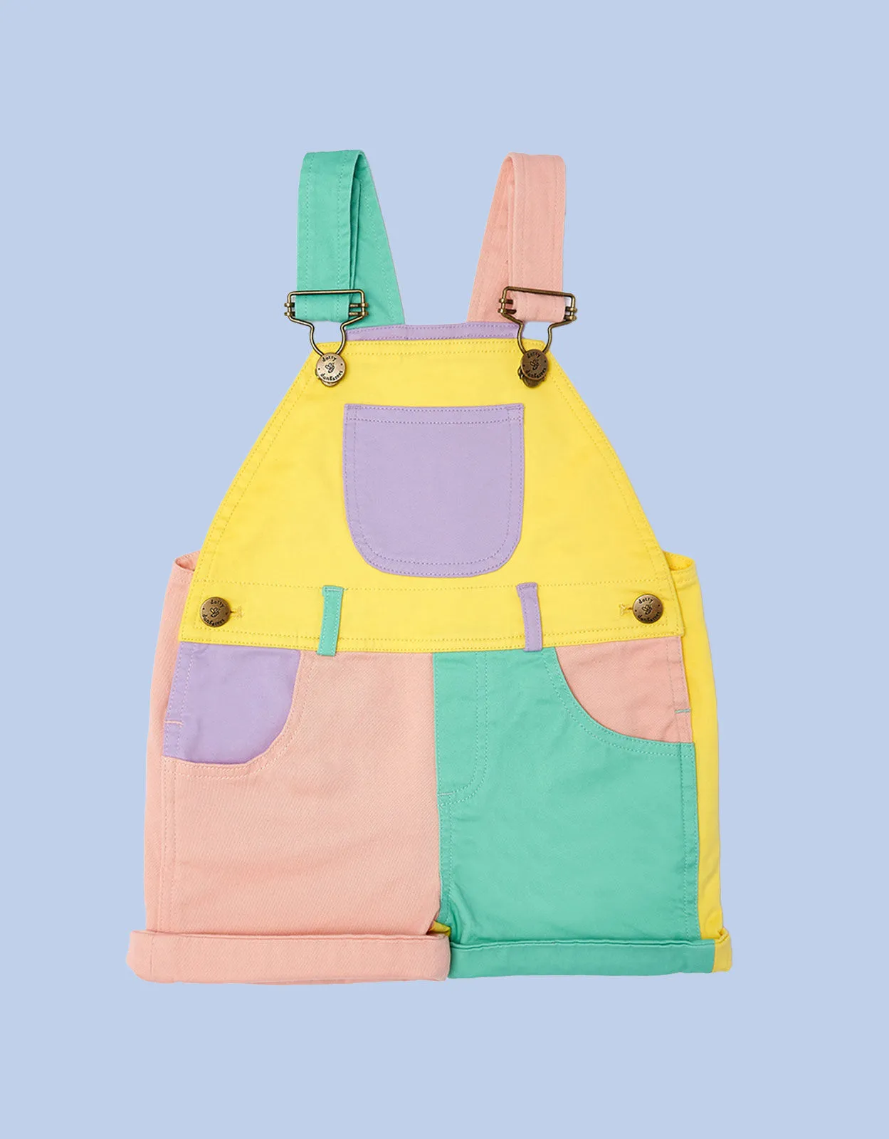 Dotty Dungarees Patchwork Dungarees\t Multi