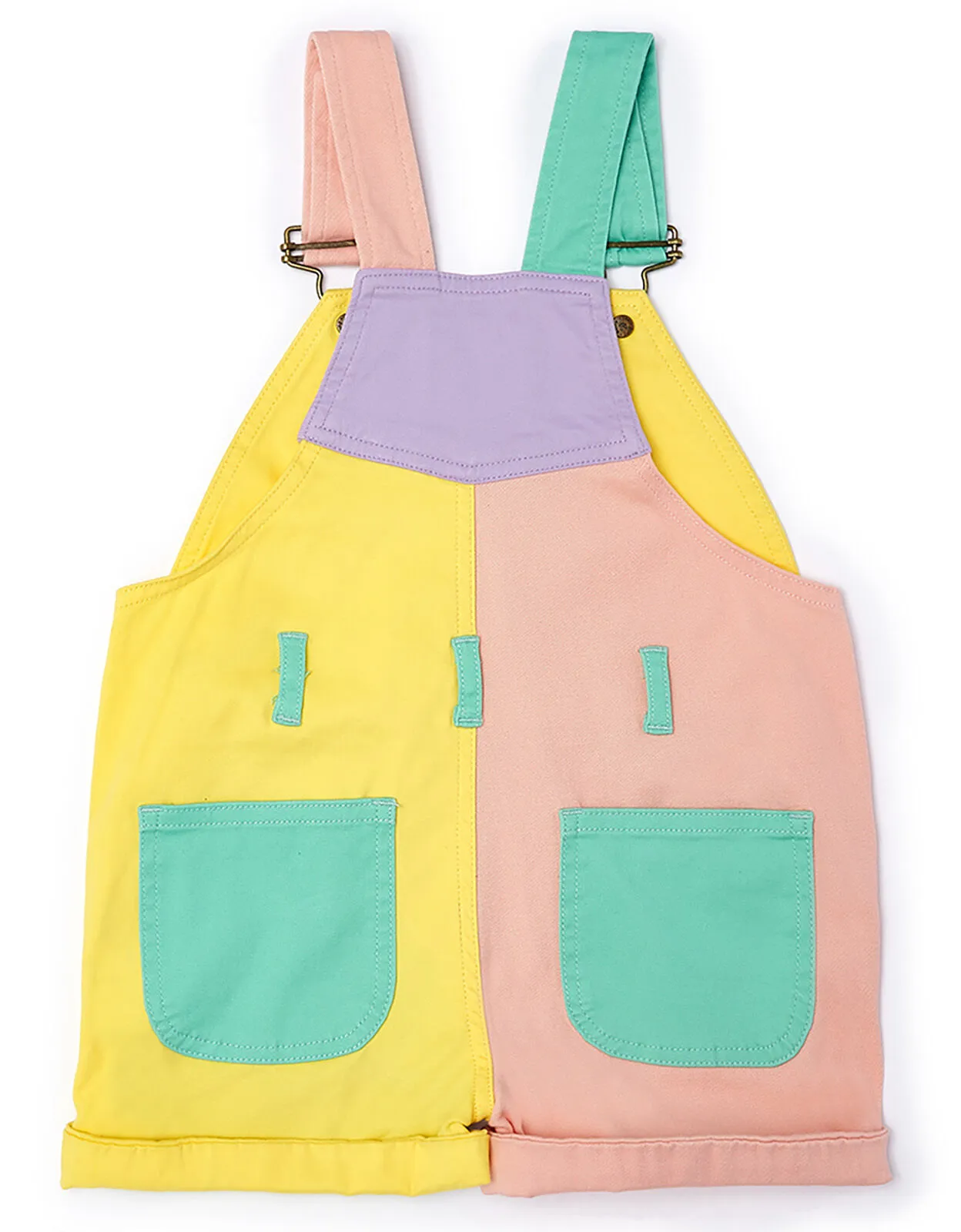 Dotty Dungarees Patchwork Dungarees\t Multi