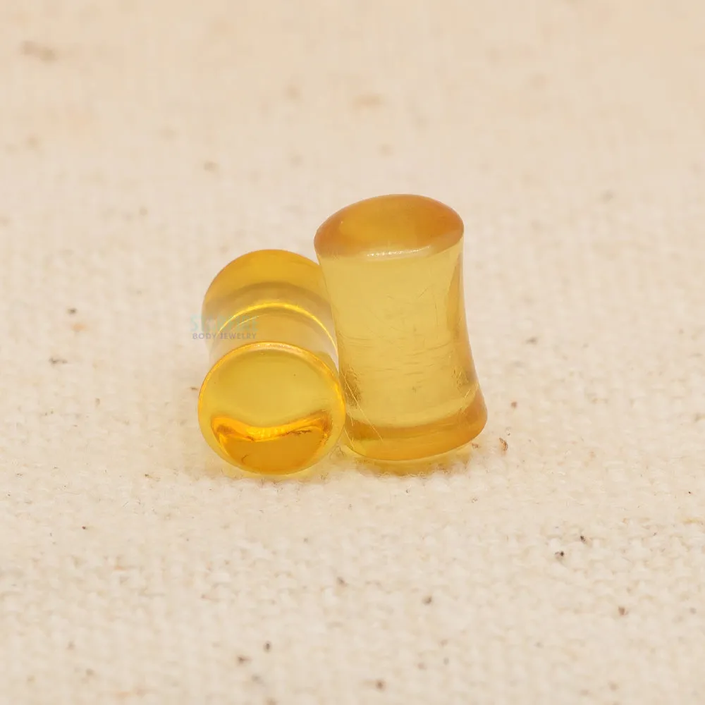 Double-Flared Plugs - Amber (4 ga.)