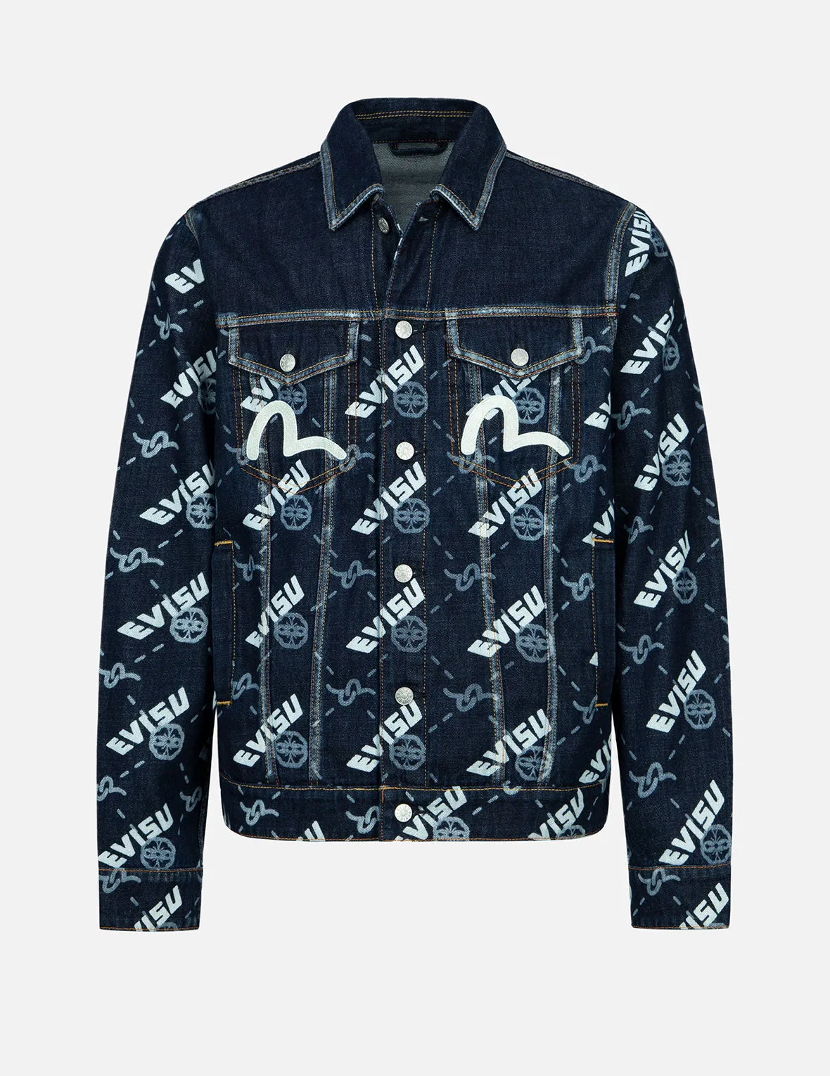 Double Monogram Print Denim Jacket