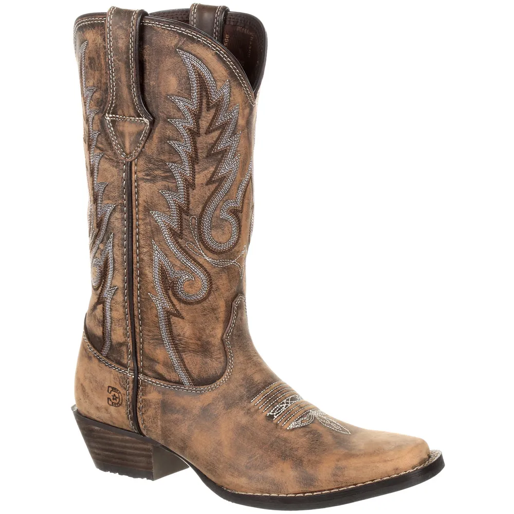 Dream Catcher Distressed Square Toe Cowboy Boots