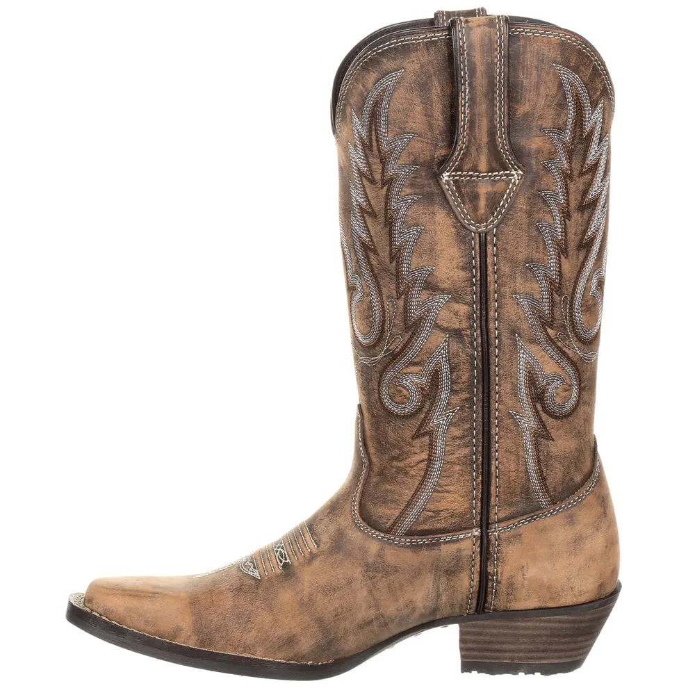 Dream Catcher Distressed Square Toe Cowboy Boots