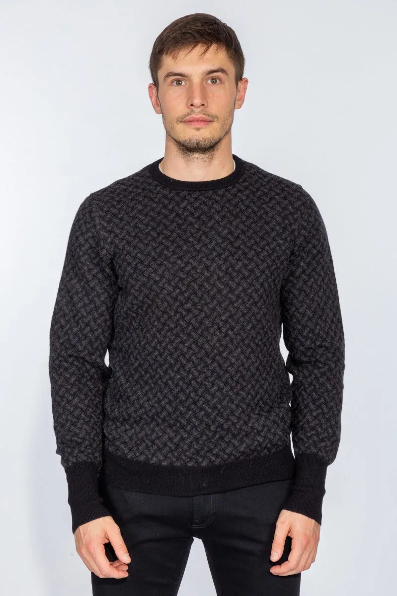 Drumohr Maglia Cashmere Nero/grigio Uomo