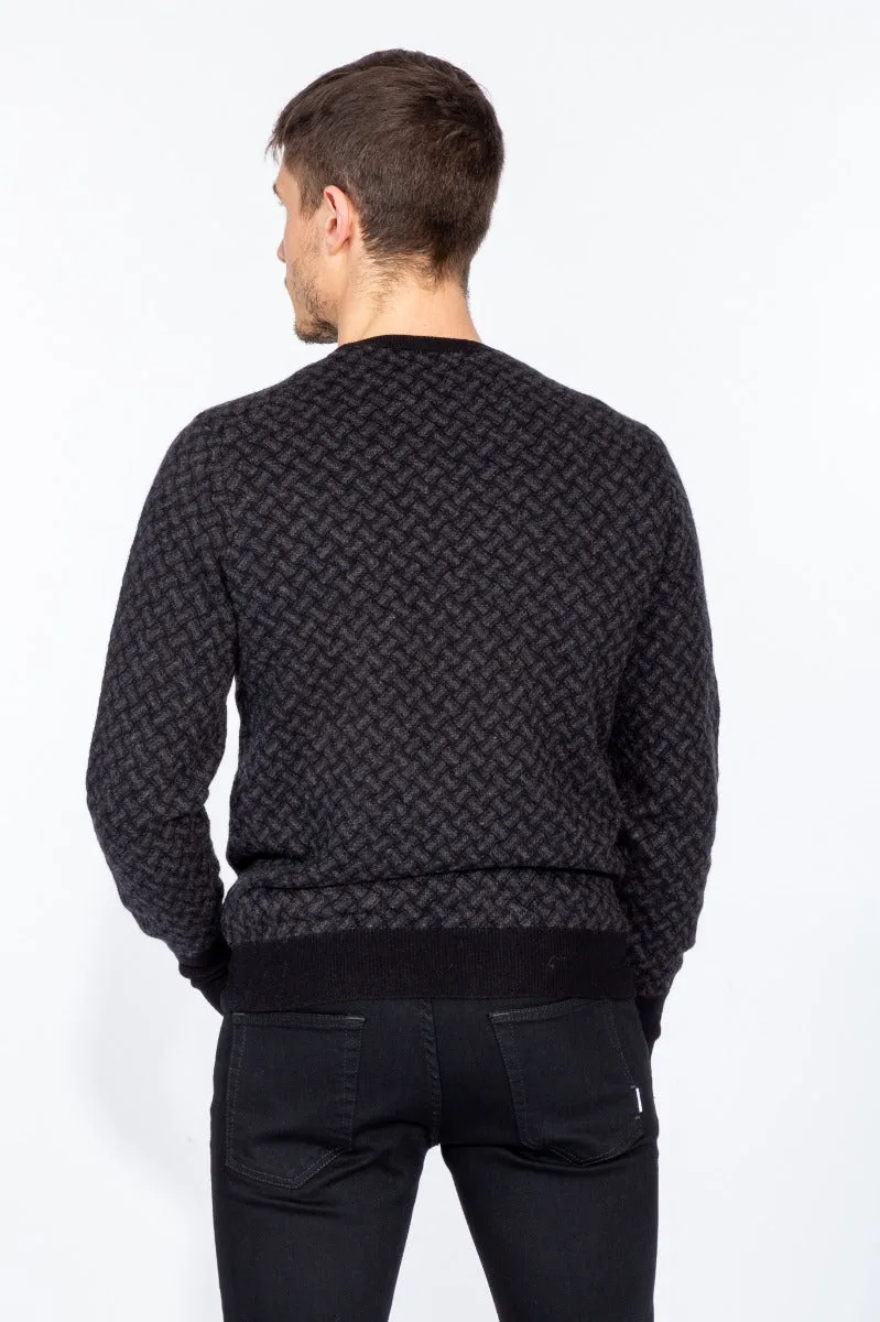 Drumohr Maglia Cashmere Nero/grigio Uomo