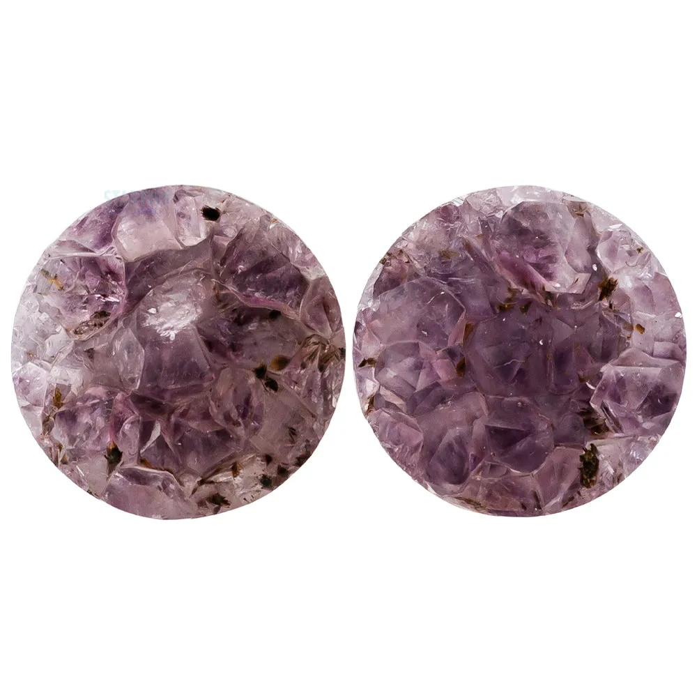 Druzy Rough Amethyst Single Flared Plugs