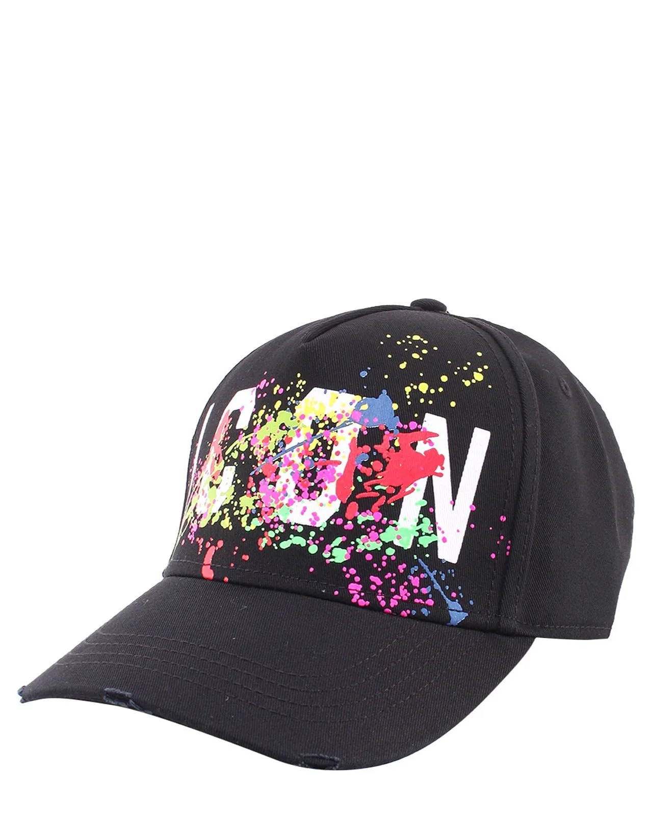 Dsquared2 Icon Splatter Distressed Baseball Cap