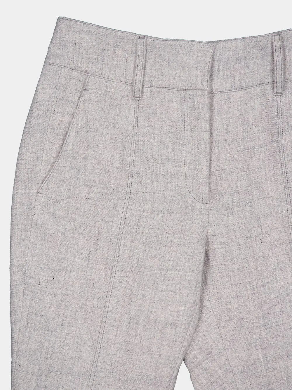 Eco-Cashmere Linen Flare Pants