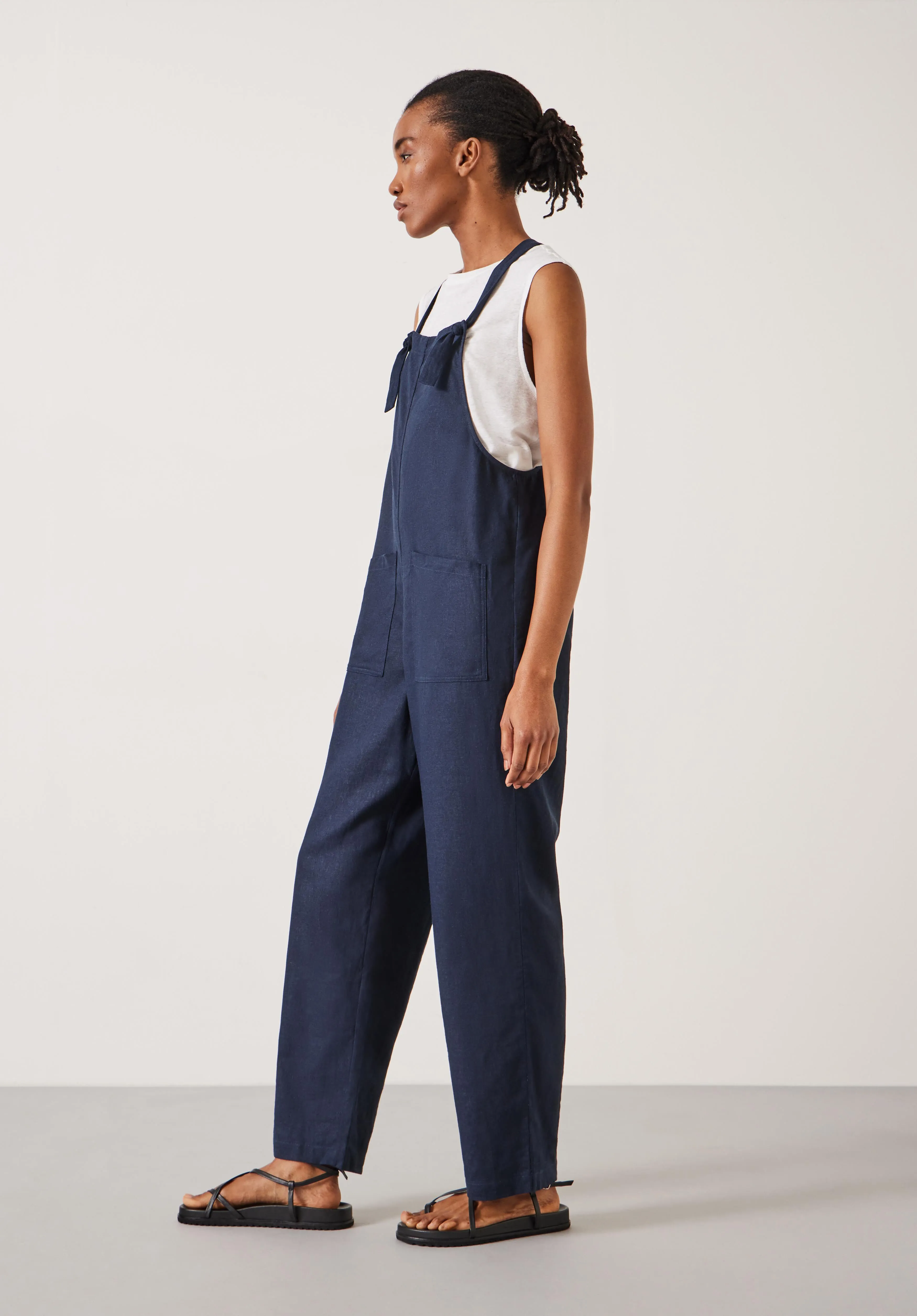 Eliza Linen Blend Dungarees