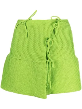 Emma Flared Mini Skirt - Apple Green