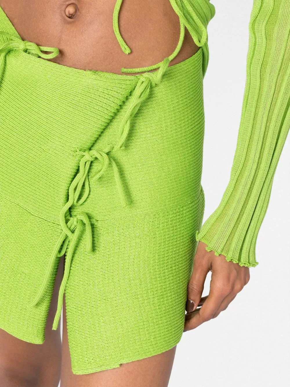 Emma Flared Mini Skirt - Apple Green