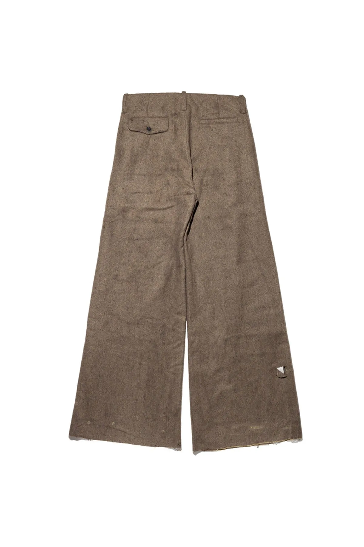 ENFANTS RICHES DPRIMS | OIL STAINED WIDE LEG FLARE TROUSERS