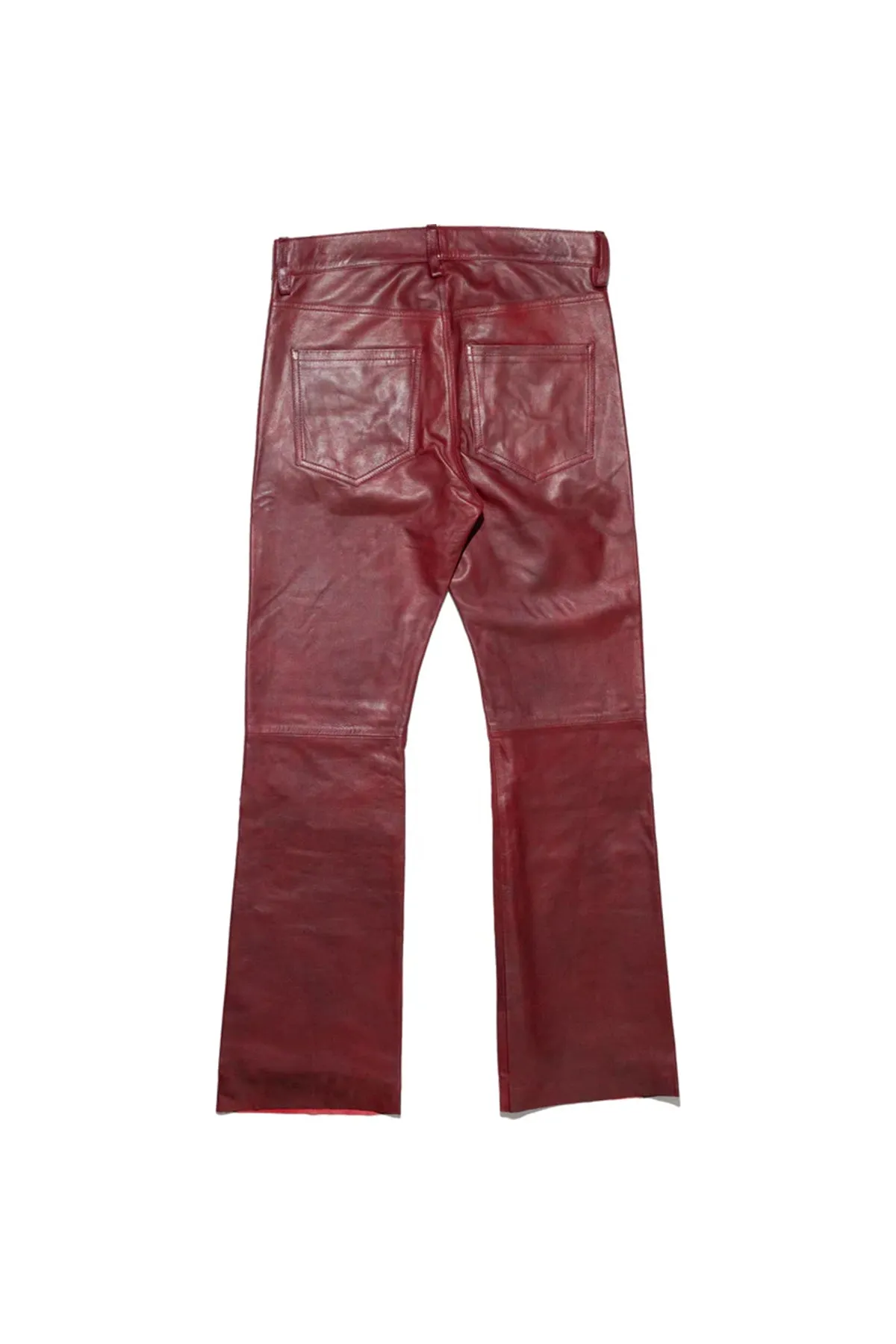 ENFANTS RICHES DPRIMS | RAW HEM LEATHER FLARE JEANS