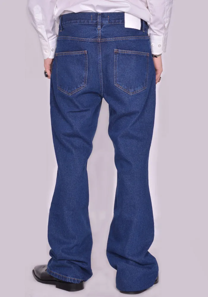 ERNEST W. BAKER JE01 FLARE DENIM JEANS BLUE