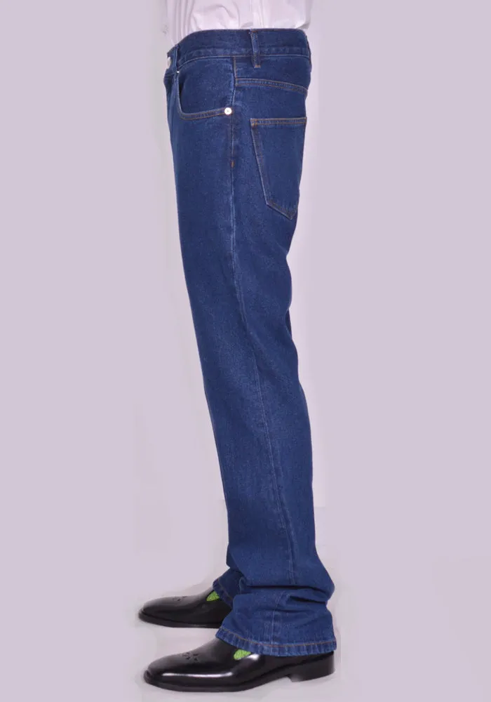 ERNEST W. BAKER JE01 FLARE DENIM JEANS BLUE