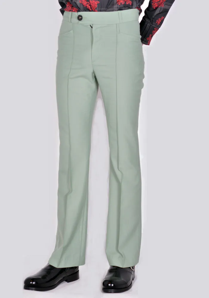 ERNEST W. BAKER PT14 FLARE TROUSERS PASTEL GREEN