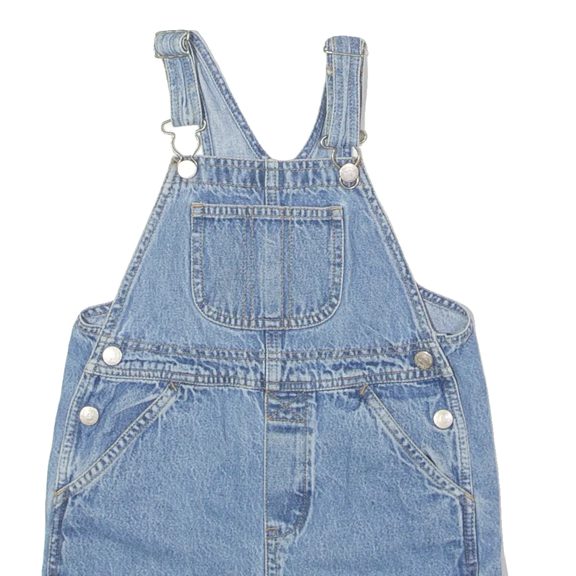 FADED GLORY Girls Dungarees Blue Regular Denim 90s 3-4Y W20 L3