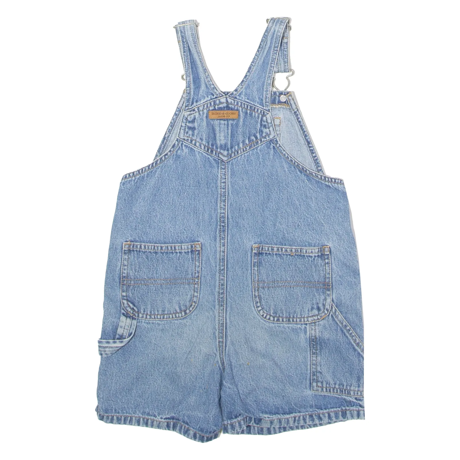 FADED GLORY Girls Dungarees Blue Regular Denim 90s 3-4Y W20 L3