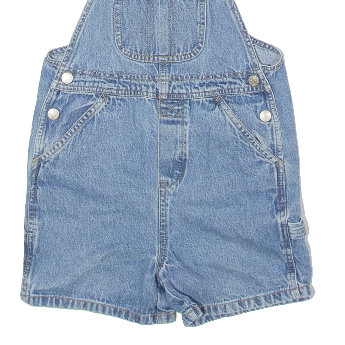 FADED GLORY Girls Dungarees Blue Regular Denim 90s 3-4Y W20 L3