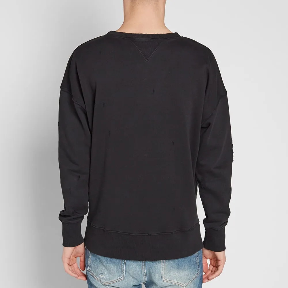 Faith Connexion Distressed Raglan SweatBlack