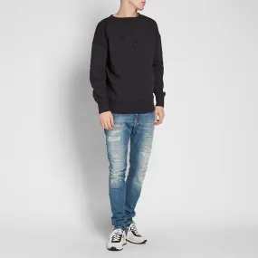 Faith Connexion Distressed Raglan SweatBlack