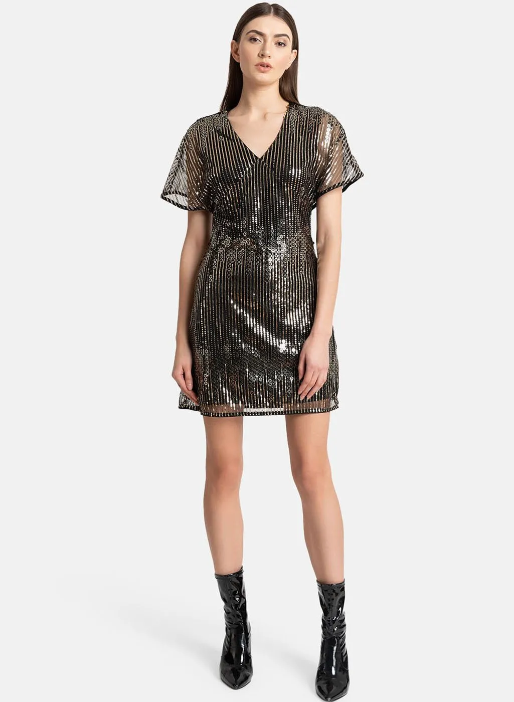 Fit & Flare Sequin Dress