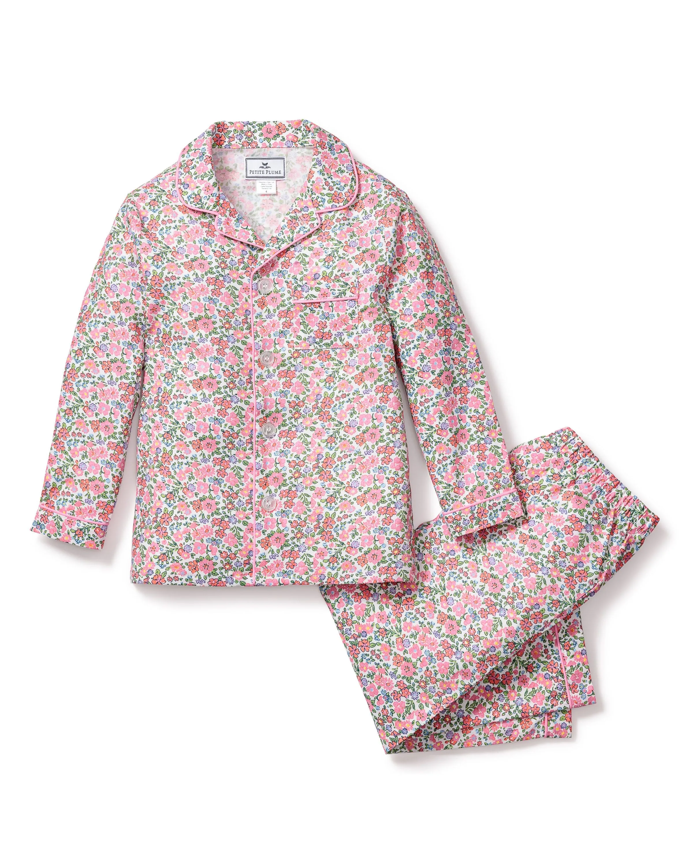 Fleurs de Rose Children's Pajama Set