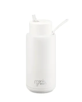 Frank Green 34oz Reusable Ceramic Bottle Cloud White