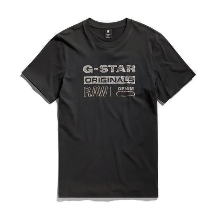 G-STAR D24420 Distressed Originals Slim T Shirt Uomo Black