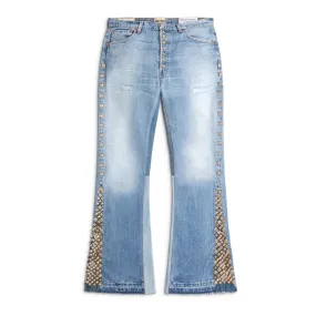 Gallery Dept. Studded Flare Light Wash Denim