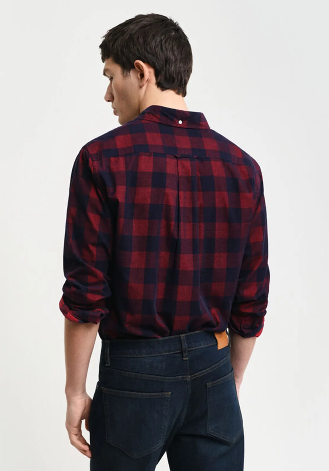 Gant Corduroy Check Shirt, Ruby Red