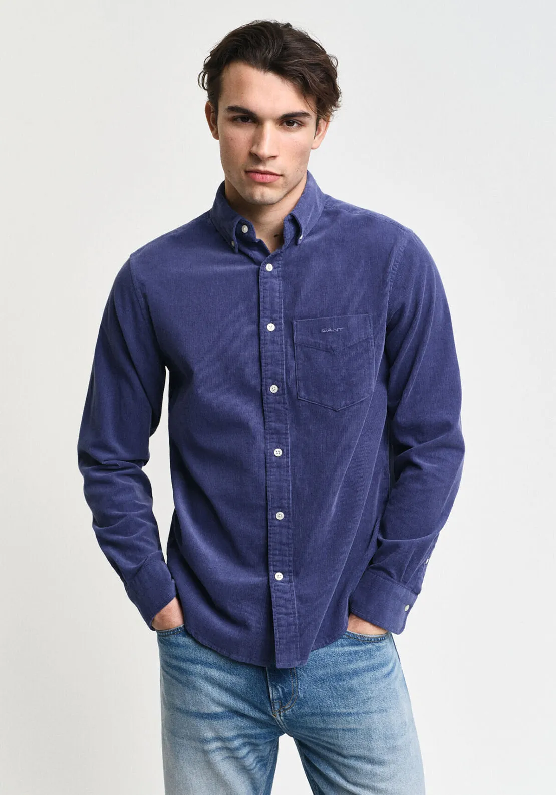 Gant Corduroy Shirt, Dusty Navy