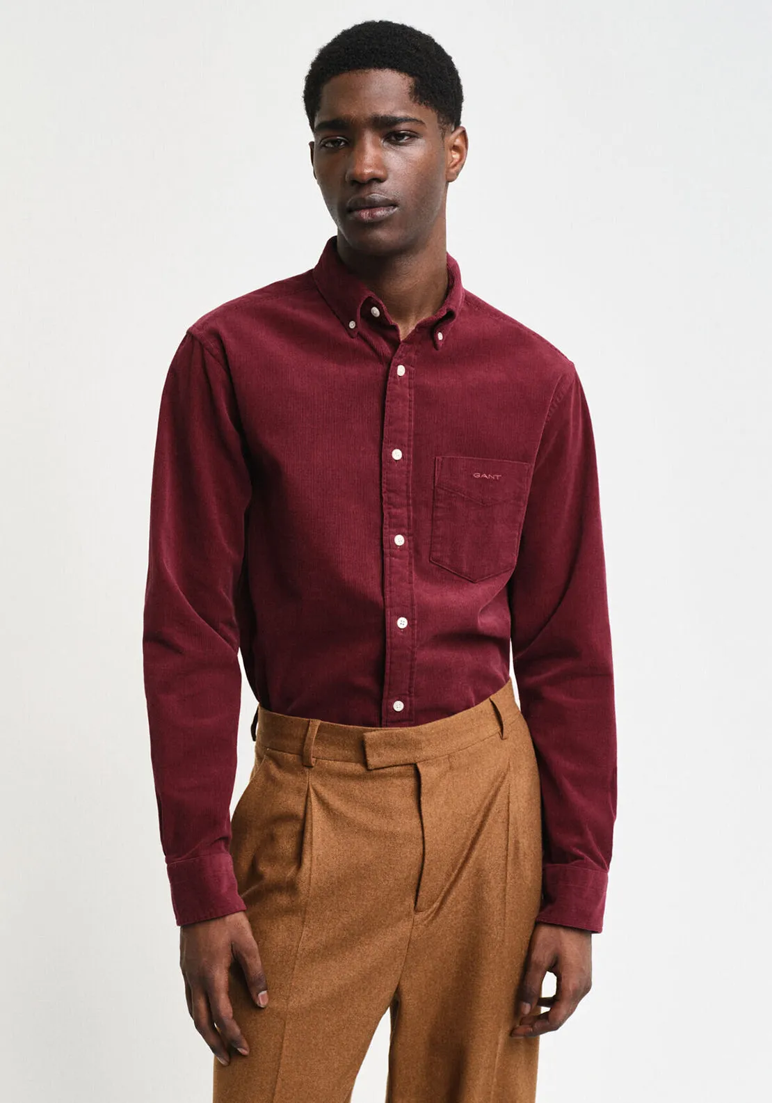 Gant Corduroy Shirt, Wine Red