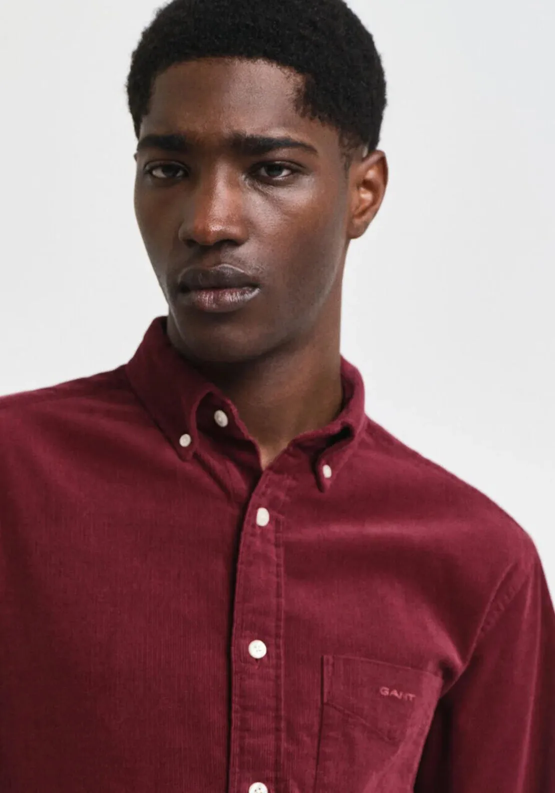 Gant Corduroy Shirt, Wine Red