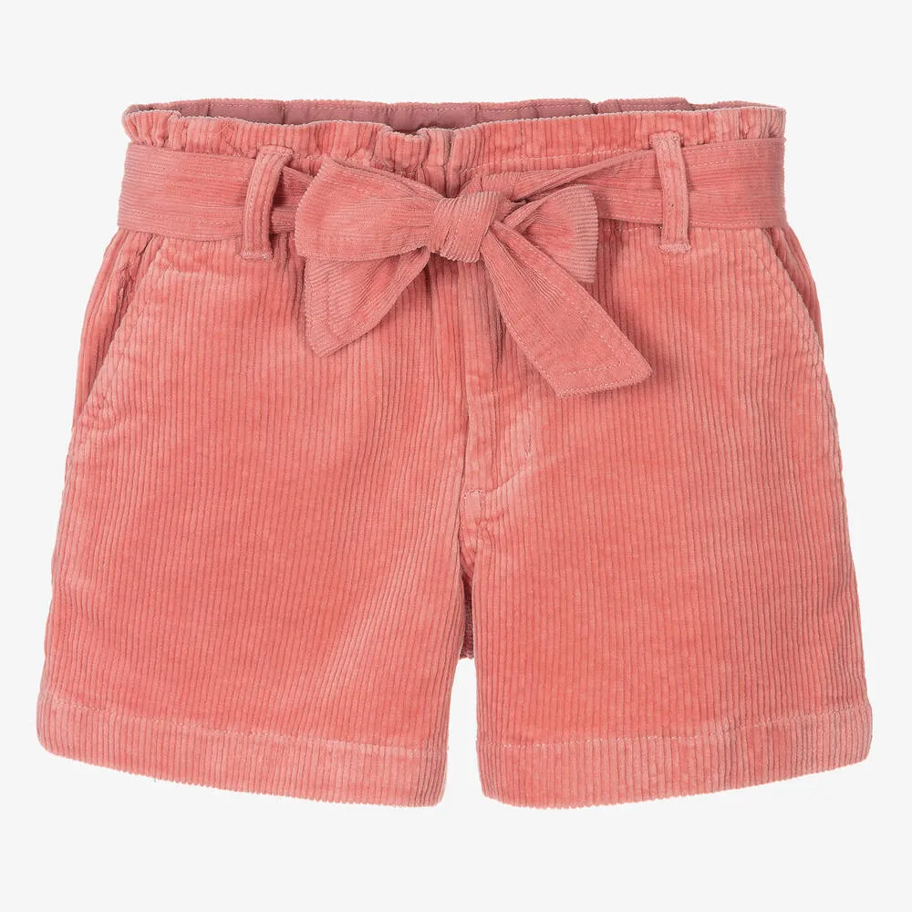 Girls Pink Corduroy Shorts