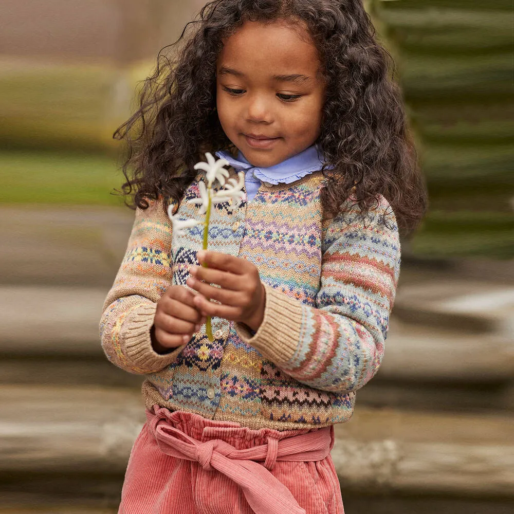 Girls Pink Corduroy Shorts