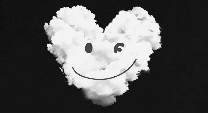 GRAVER  |[GRAVER]★ELBOW CLOUD HEART SMILE SWEATSHIRT