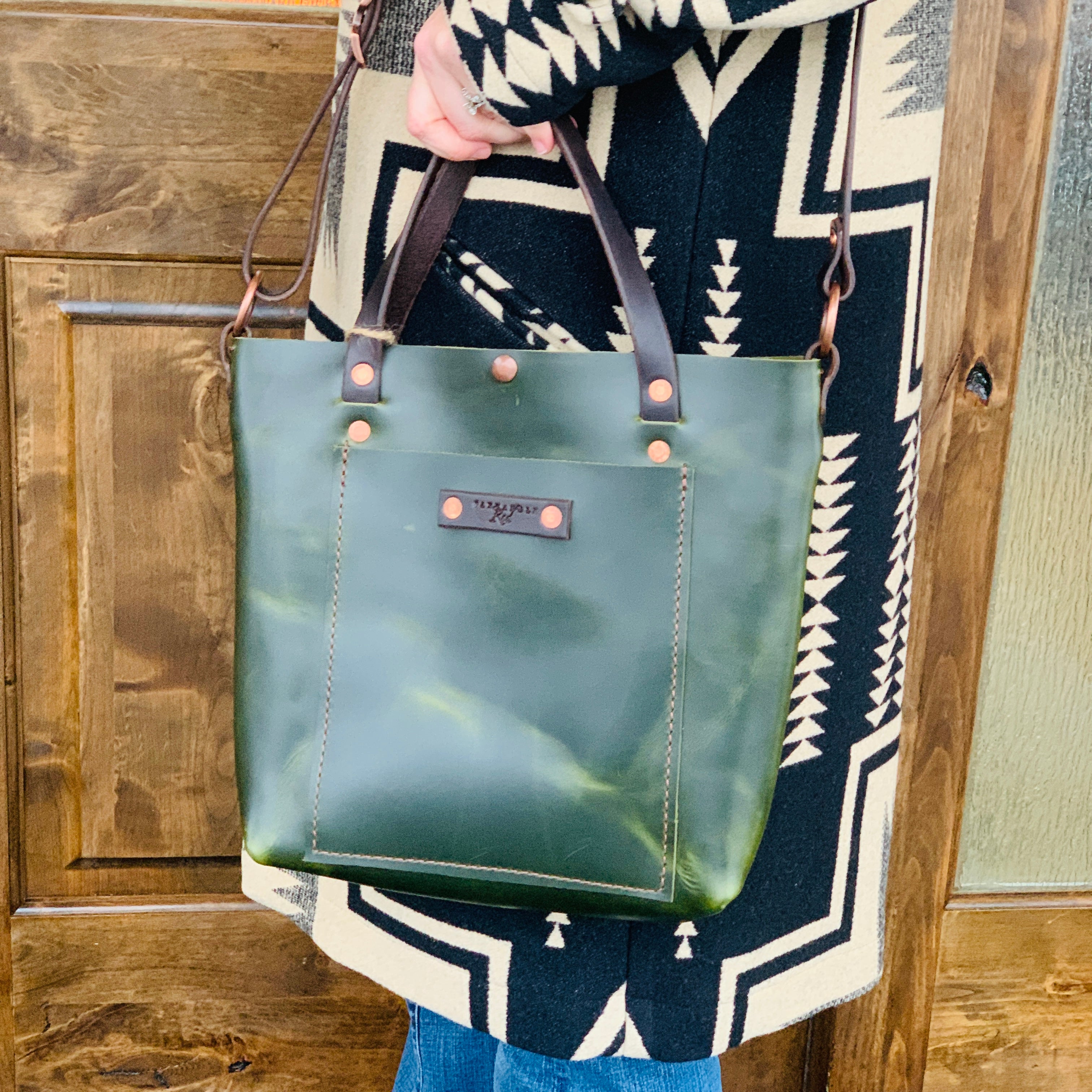 Green Crossbody Purse-Tote